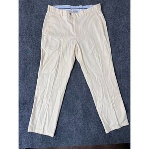 Peter Millar Pants Mens Yellow Casual Straight Leg Flat Front Inseam 28 Size 36